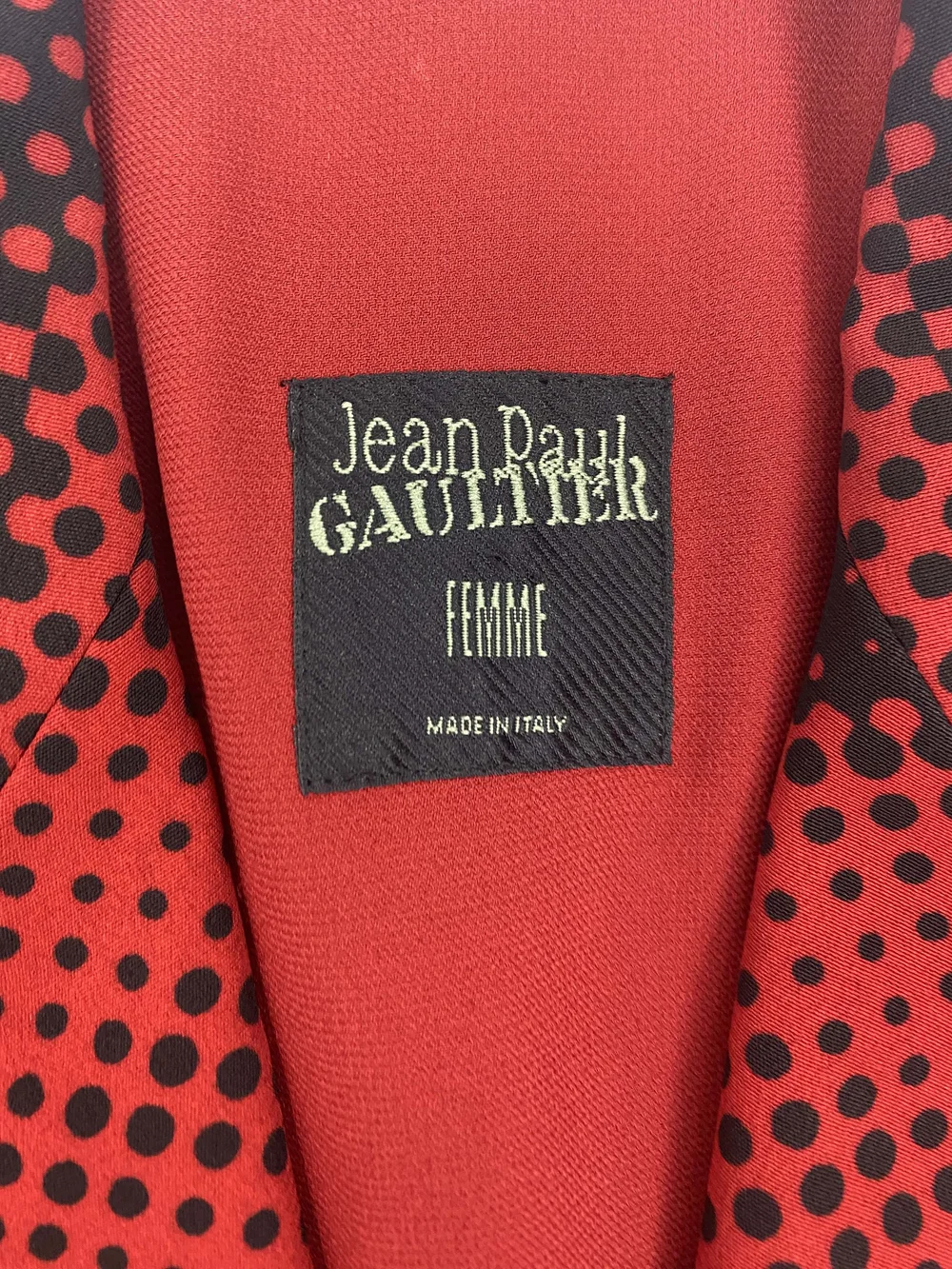 Jean Paul Gaultier S/S 1996 cyber dot body contour print blazer